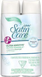 Gillette 2pk Satin Care Ultra Sensitive Women's Shave Gel