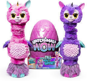 Hatchimals WOW, Llalacorn 32-Inch Tall Interactive Hatchimal with Re-Hatchable Egg