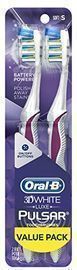 Oral-B Pulsar 3d White Advanced Vivid Soft Toothbrush Twin Pack