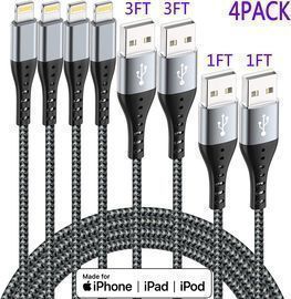 4pk Apple MFi Certified Lightning Cables