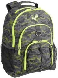 Gear-Up Dot Camo Gray Neon Backpack