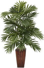 Nearly Natural Areca Palm with Bamboo Vase Decorative Silk Plant