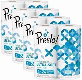 Amazon Brand Presto! 308-Sheet Mega Roll Toilet Paper 24-Count