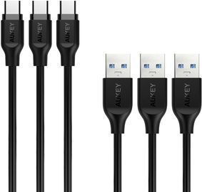 3-Pack Aukey 3ft USB Type-C Cables