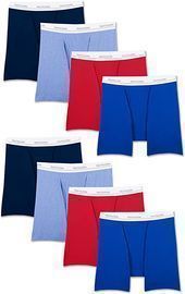 8-Pack Fruit of the Loom Men's Boxer Briefs