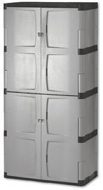 Grey/Black Full Double Door Cabinet