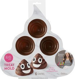 Poop Emoji Cake Pan - 6-Cavity Silicone Candy Mold