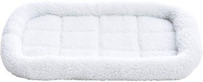 AmazonBasics Faux-Sherpa Padded Bolster Pet Bed