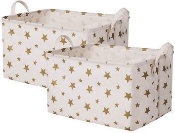 2pk Canvas Kids Storage Baskets
