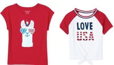Girls' Americana Sequin Tees