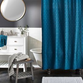 Scott Living Maze Jacquard Shower Curtain