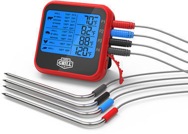 Expert Grill Four Probes Waterproof BBQ Grilling Thermometer