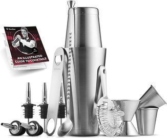 Brushed Stainless Steel Bartender Tool Kit