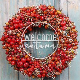 Wreath Welcome Insert Greetings