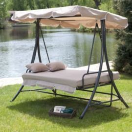 Coral Coast Lazy Caye 3 Person All-Weather Swing Bed