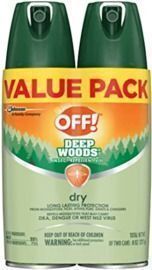 OFF! 2 Pack Deep Woods Insect & Mosquito
Repellent