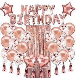 Rose Gold Birthday Decorations