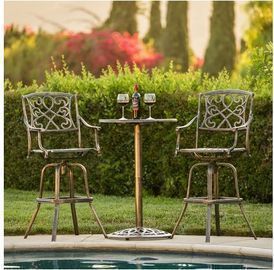 3-Piece Cast Aluminum Bistro Set