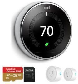Google Nest Learning Smart Thermostat (3rd Gen) + Accessories