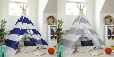 6' Kids Pretend Cotton Teepee Play Tent
