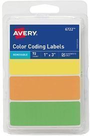 Avery Rectangular Color Coding Labels