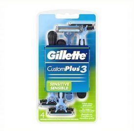 4 Count Gillette CustomPlus3 Disposable Razors