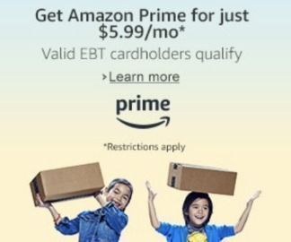 Amazon Prime for $5.99/Month (EBT Cardholders)