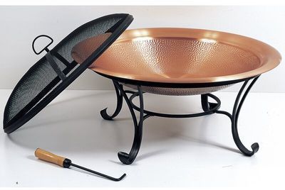 Palmeri Copper Cast Iron Wood Burning Fire Pit