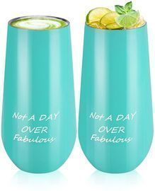 Insulated Stainless Steel Champagne Flute Glass Wine Tumblers