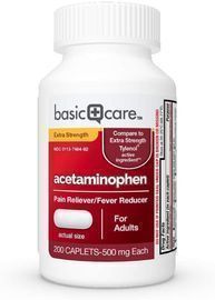Amazon Basic Care Extra Strength Pain Relief, Acetaminophen Caplets, 500
mg, 200 Count