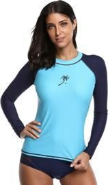 ATTRACO Swim Top UV Sun Protection Swim Shirts (Various Colors)