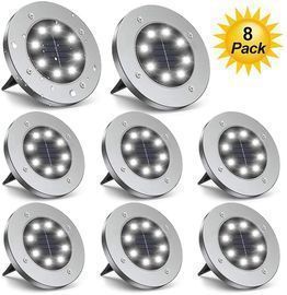 8 Pack LED Solar Ground Lights