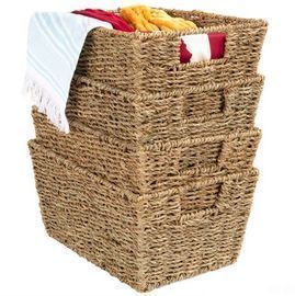 Seagrass Storage Tote Baskets (4ct)