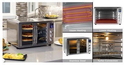 55L 1800W Extra Large Convection Toaster Oven