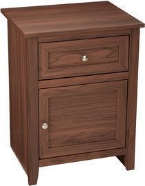 AmazonBasics Classic Wood Nightstand/End Table (Walnut)