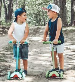 Kids Mini Kick Scooter Toy w/ Light Up Wheels