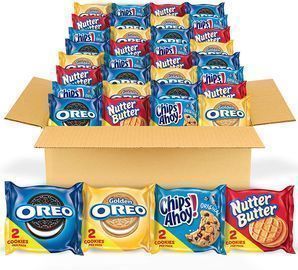 56 OREO + OREO Golden + CHIPS AHOY! + Nutter Butter Cookie Snacks Variety Pack