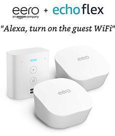 eero mesh WiFi Router system, 2-Pack with Free Echo Flex