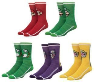 Super Mario Bros. Crew Socks 5-Pack (Two-Sets)