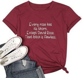 David Rose Shirt Funny Letter Print T-Shirt