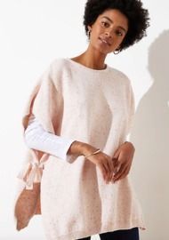 Women's Flecked Side Tie Poncho