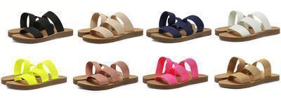 DREAM PAIRS Women's Flat Slide Sandals