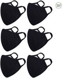 6 Pack Cotton Unisex Face Masks
