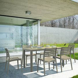 Melissus 7 Piece Dining Set, Dove Gray