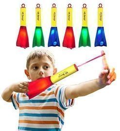 6 Pack LED Foam Finger Rockets Glowing Flying Toys