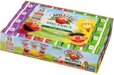 Apple & Eve 32 Count Sesame Street Organics Juice Boxes