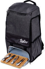 Igloo Cooler Backpack w/ Bamboo Cutting Board, Cheese Knives, Corkscrew & Bottle Opener