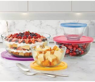 Pyrex 8-piece Glass Sculpted Mixing Bowls