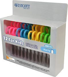 Westcott Kids Scissors w/ Anti-Microbial Protection, 12pk Assorted Colors