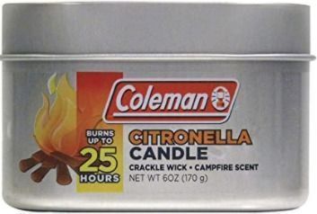 Coleman Scented Citronella Candle with Wooden Crackle Wick